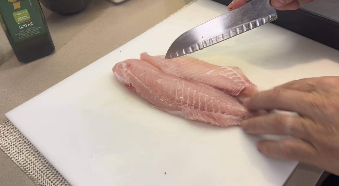 Preparo de peixe